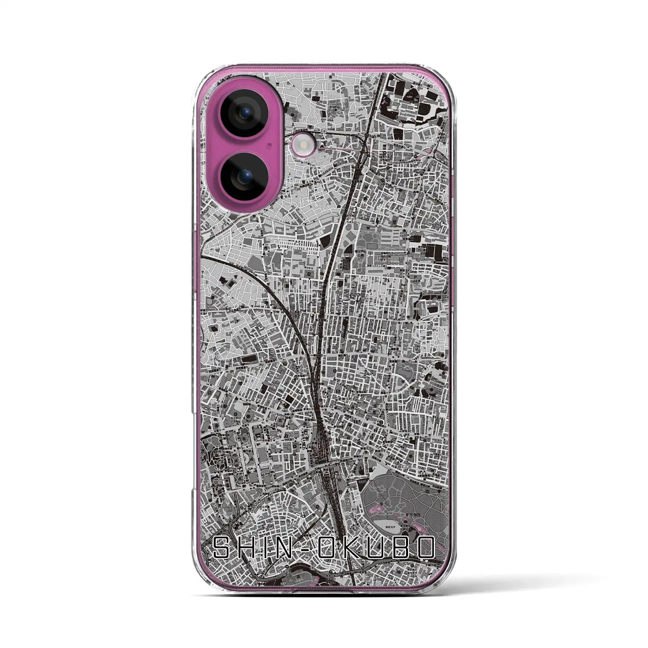 【新大久保(東京都)】地図柄iPhoneケース(クリアタイプ)