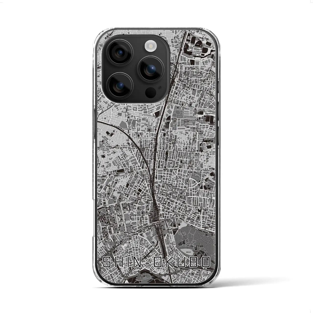 【新大久保(東京都)】地図柄iPhoneケース(クリアタイプ)