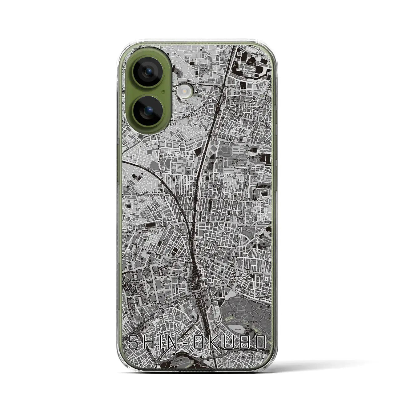 【新大久保(東京都)】地図柄iPhoneケース(クリアタイプ)