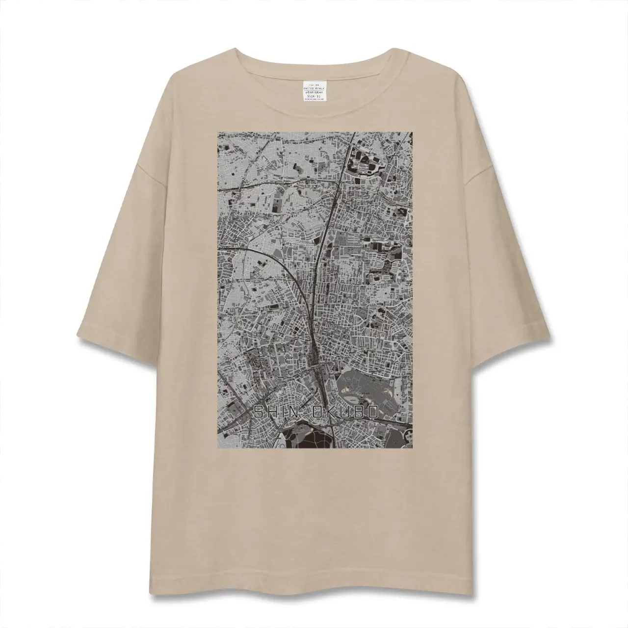 【新大久保(東京都)】地図柄ビッグシルエットTシャツ