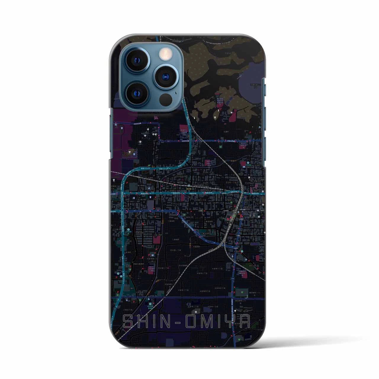 【新大宮(奈良県)】地図柄iPhoneケース(バックカバータイプ)
