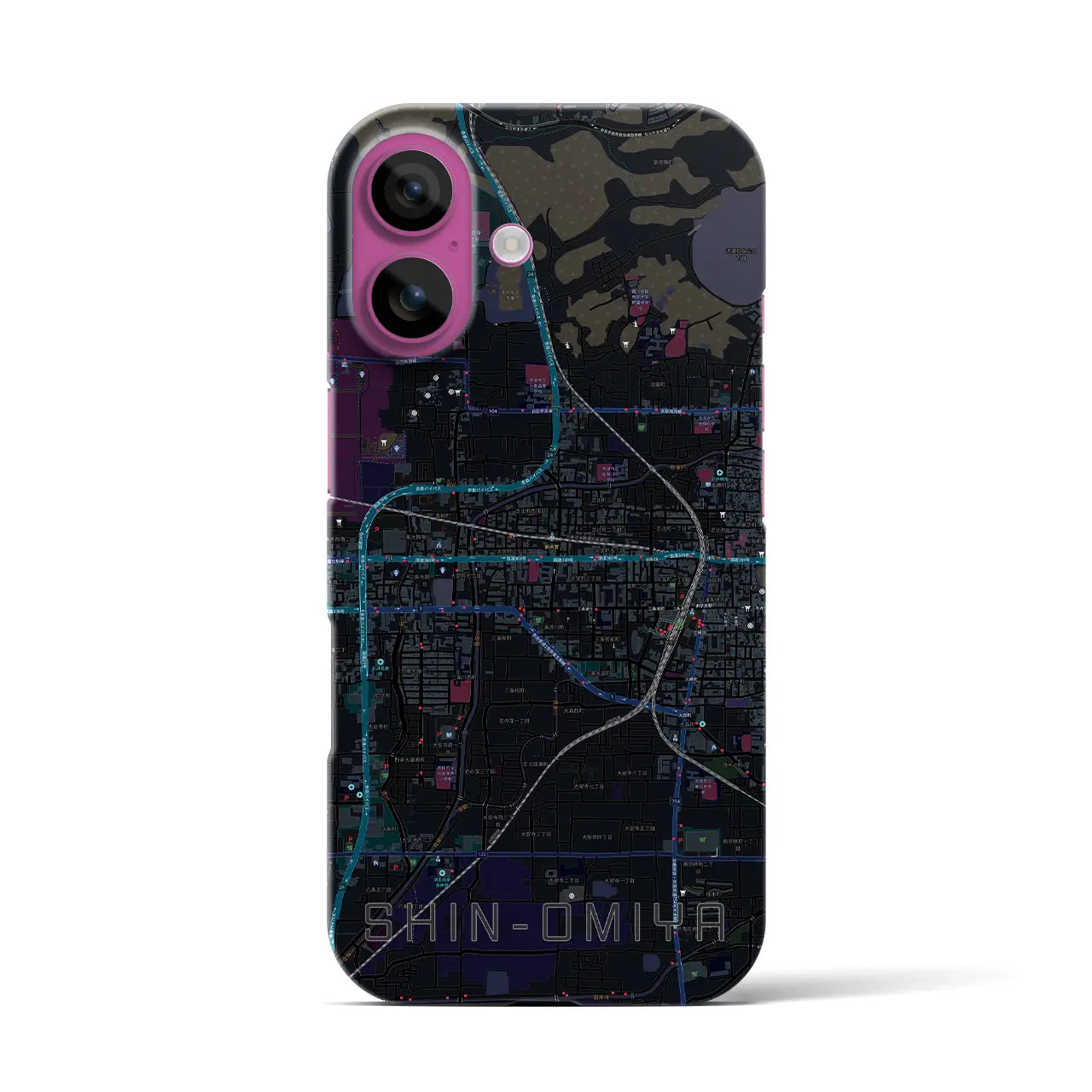 【新大宮(奈良県)】地図柄iPhoneケース(バックカバータイプ)