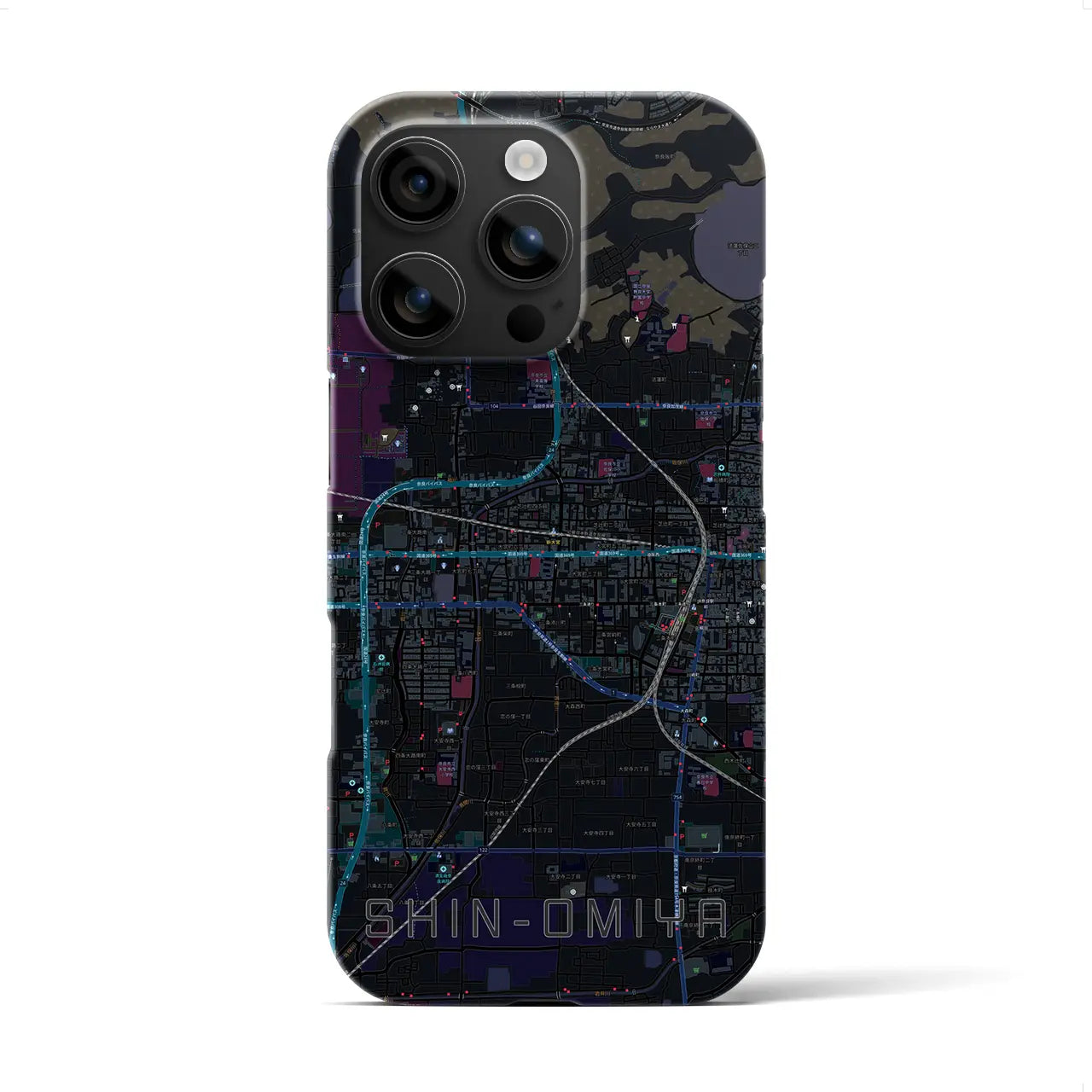 【新大宮(奈良県)】地図柄iPhoneケース(バックカバータイプ)
