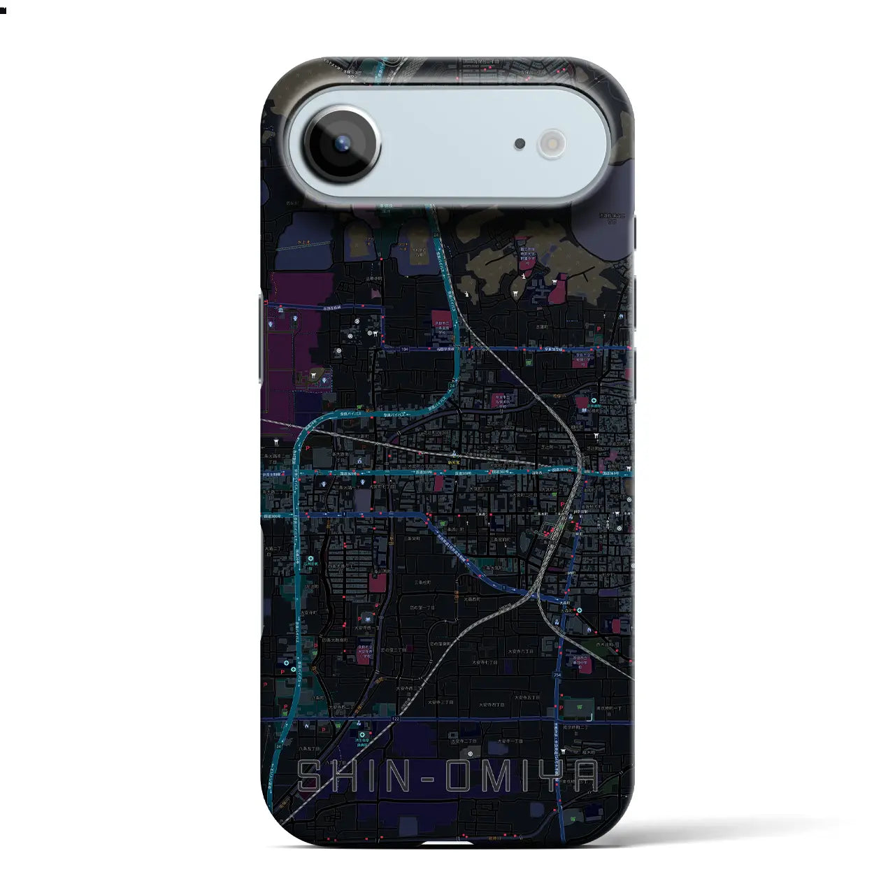 【新大宮(奈良県)】地図柄iPhoneケース(バックカバータイプ)