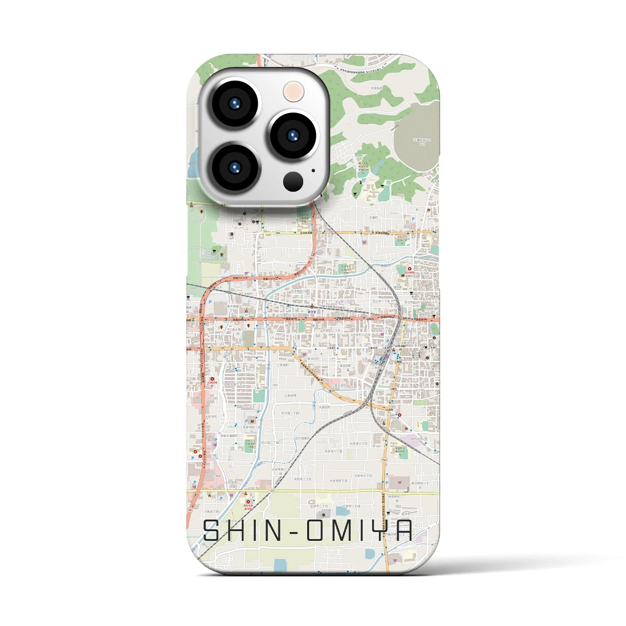 【新大宮(奈良県)】地図柄iPhoneケース(バックカバータイプ)