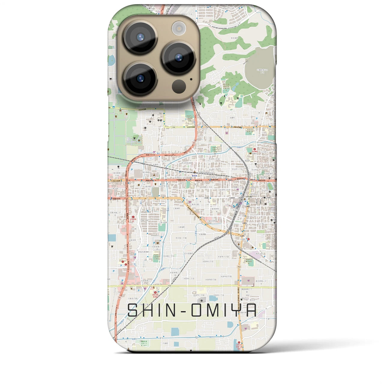 【新大宮(奈良県)】地図柄iPhoneケース(バックカバータイプ)