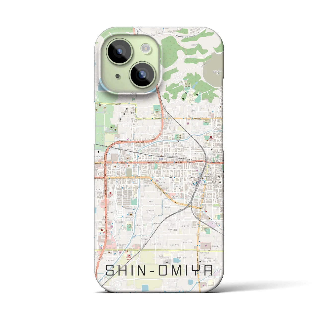 【新大宮(奈良県)】地図柄iPhoneケース(バックカバータイプ)