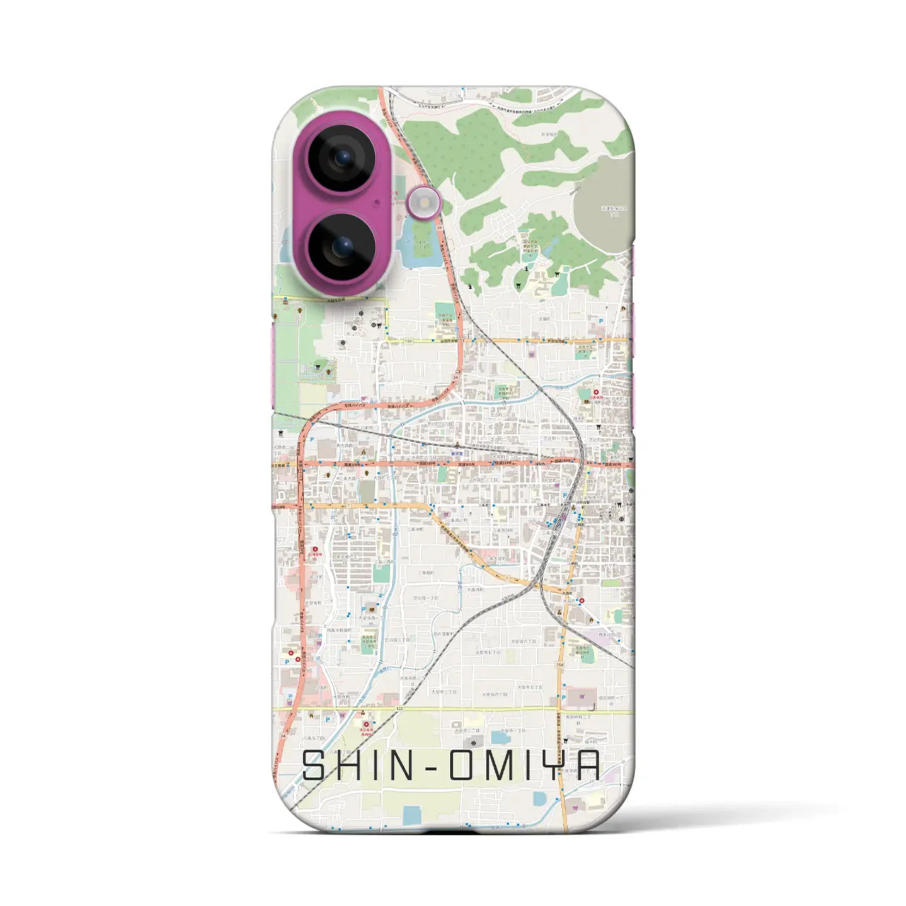 【新大宮(奈良県)】地図柄iPhoneケース(バックカバータイプ)