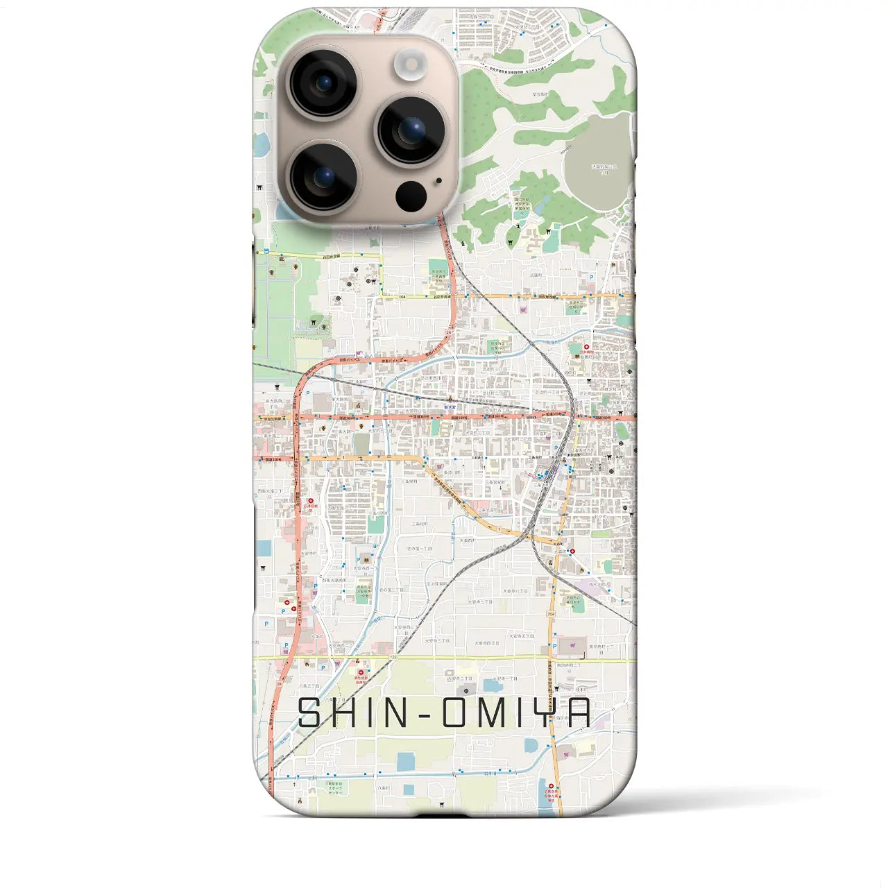 【新大宮(奈良県)】地図柄iPhoneケース(バックカバータイプ)