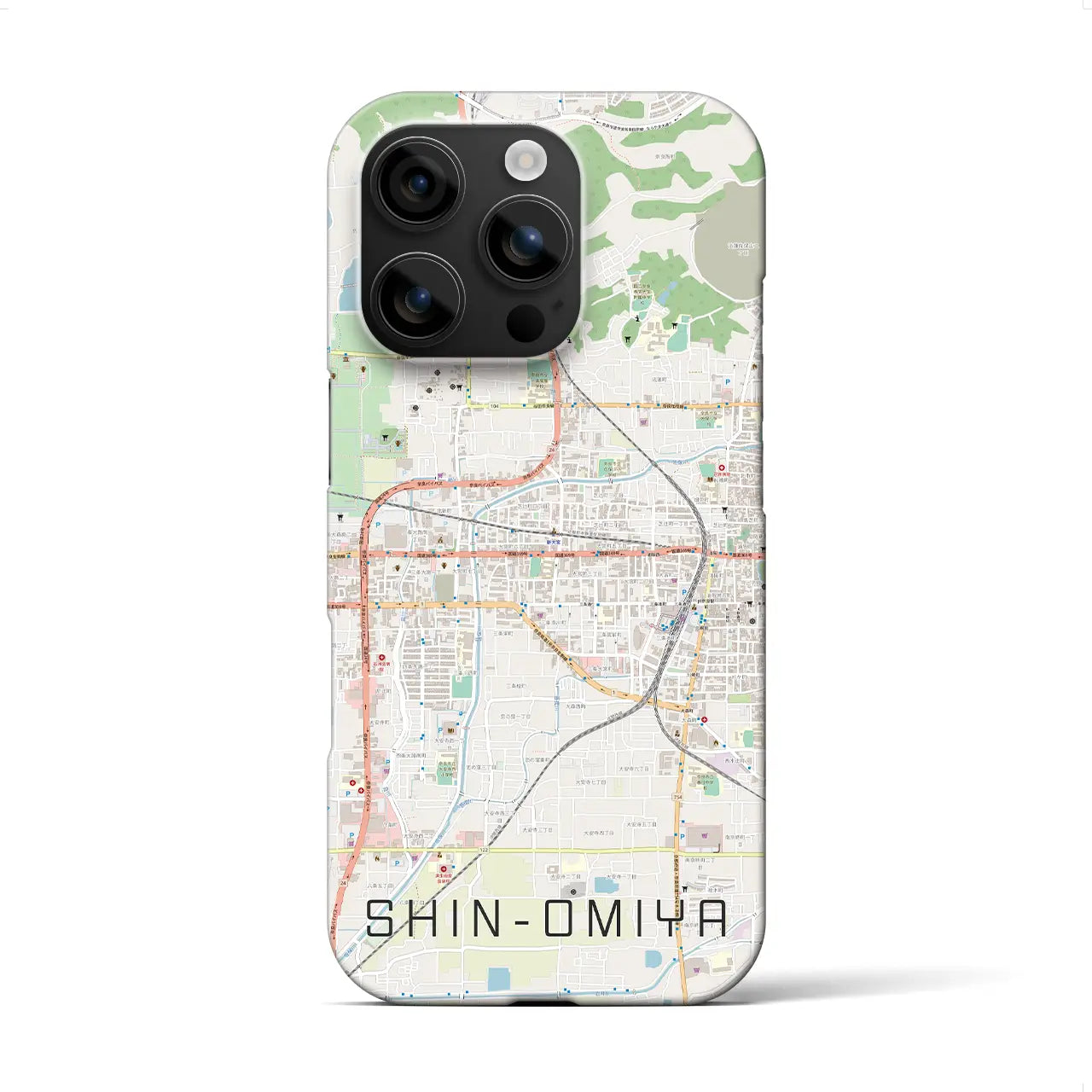 【新大宮(奈良県)】地図柄iPhoneケース(バックカバータイプ)