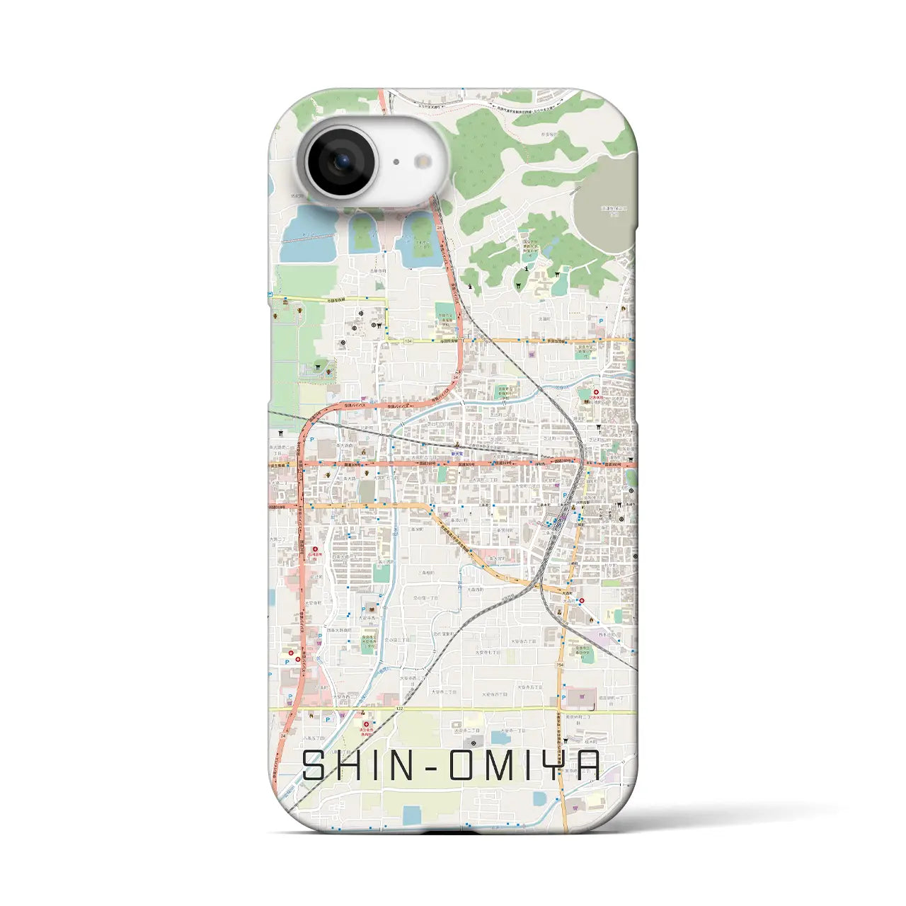 【新大宮(奈良県)】地図柄iPhoneケース(バックカバータイプ)