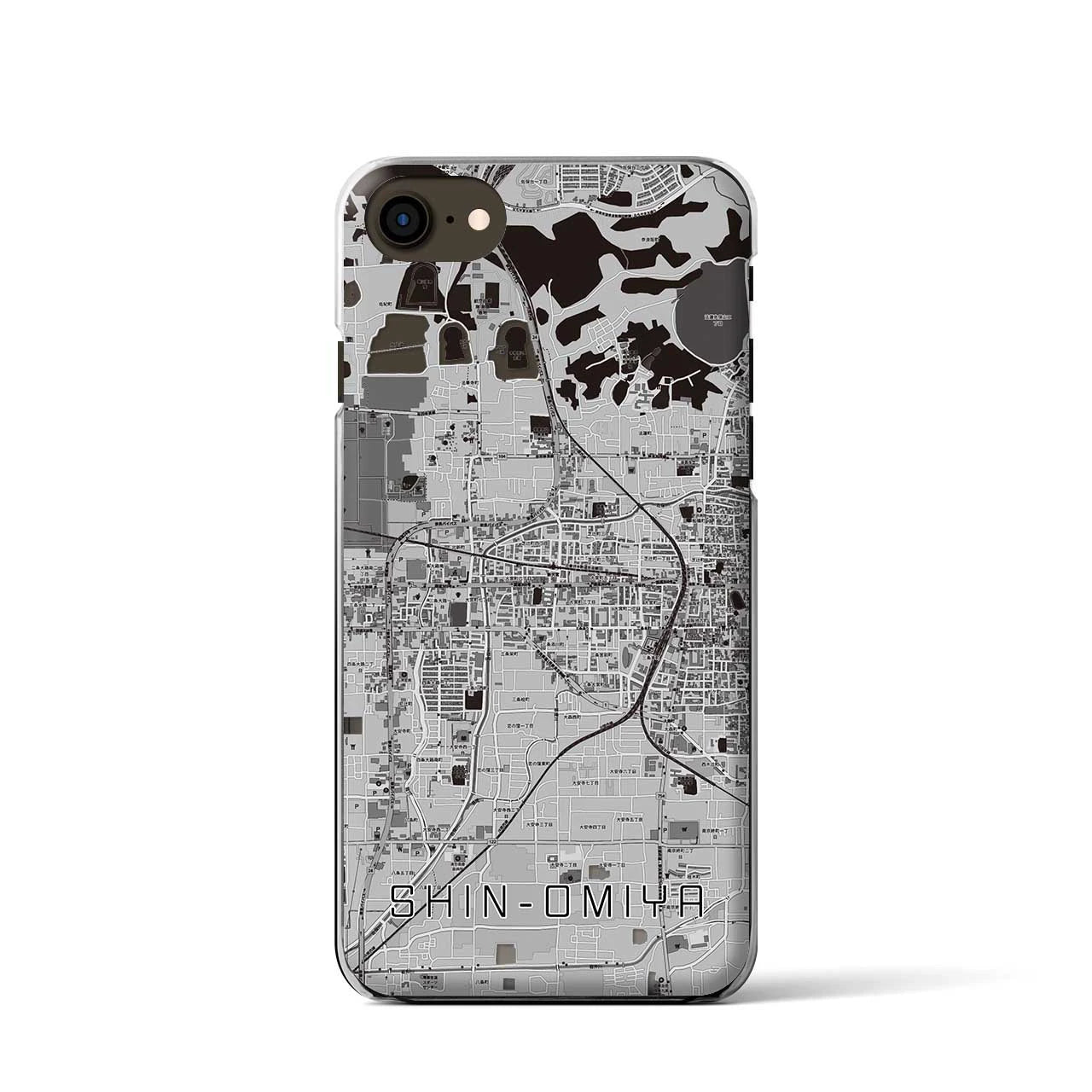 【新大宮(奈良県)】地図柄iPhoneケース(クリアタイプ)