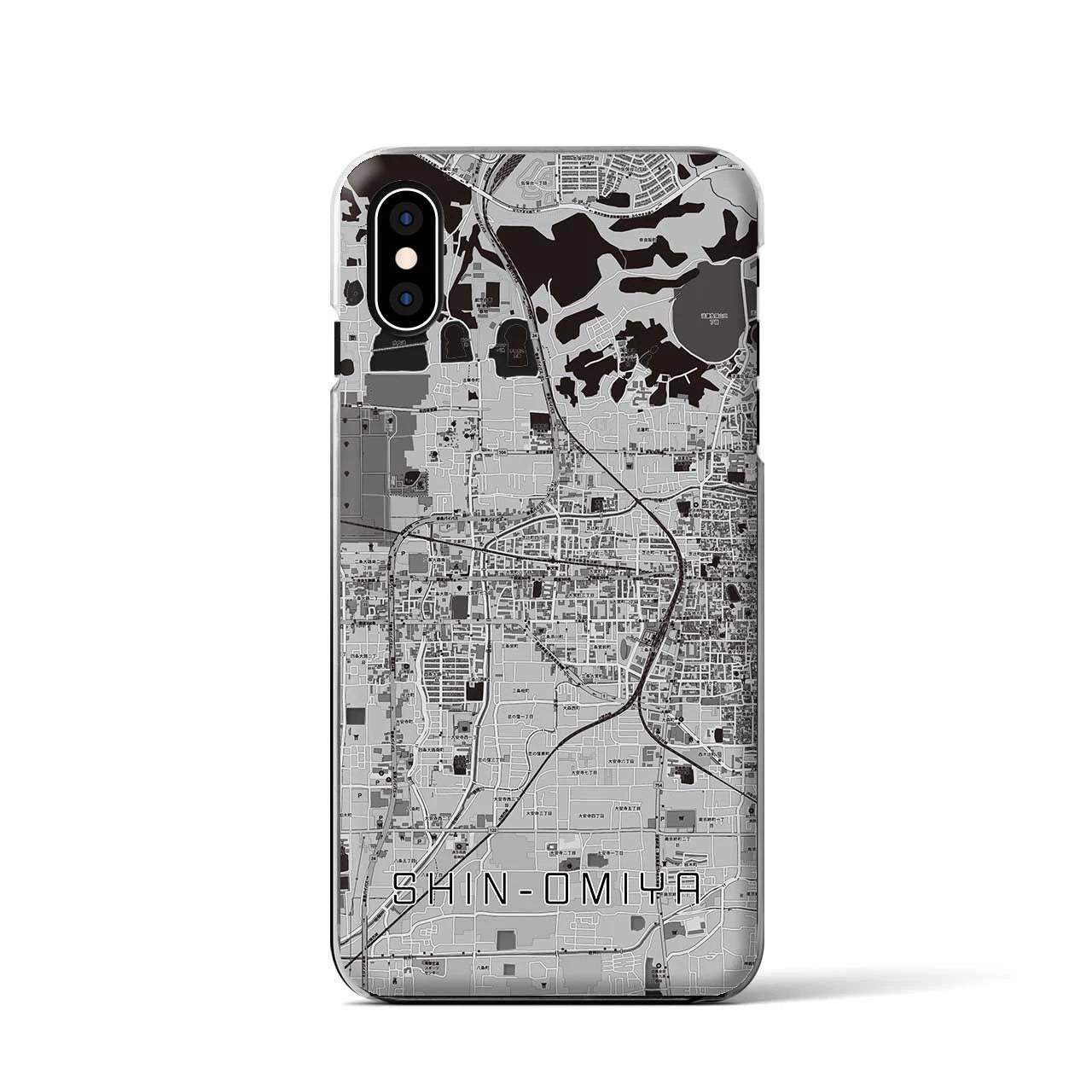 【新大宮(奈良県)】地図柄iPhoneケース(クリアタイプ)