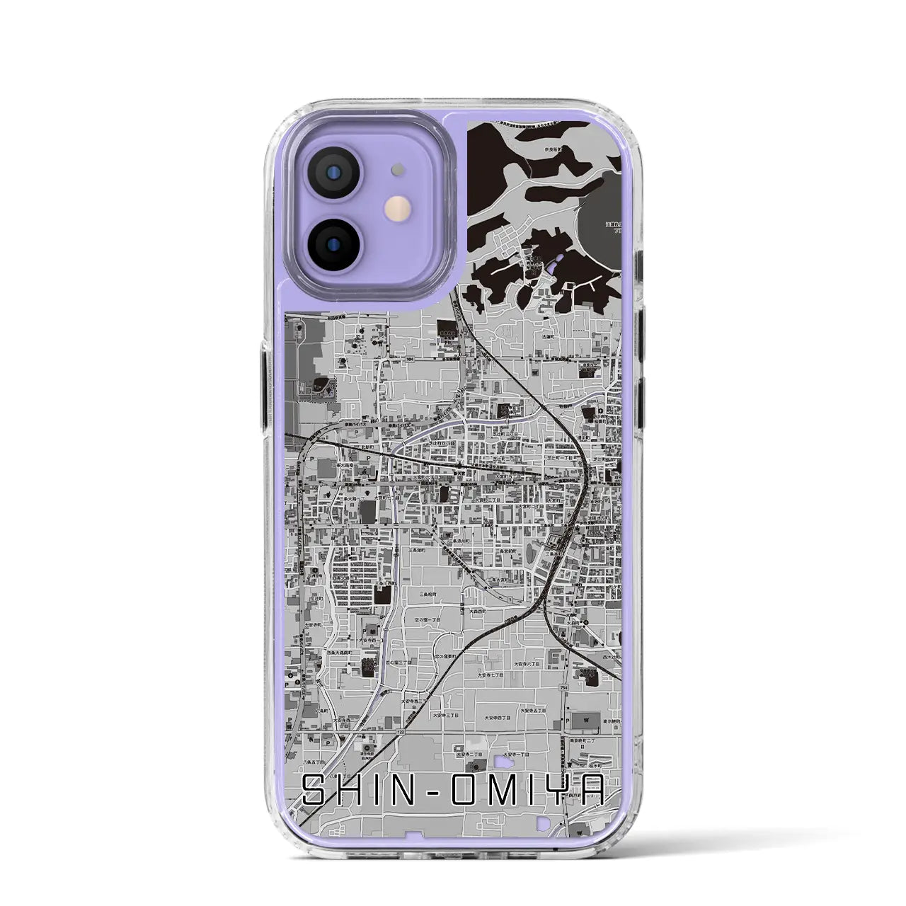 【新大宮(奈良県)】地図柄iPhoneケース(MagSafeタイプ)