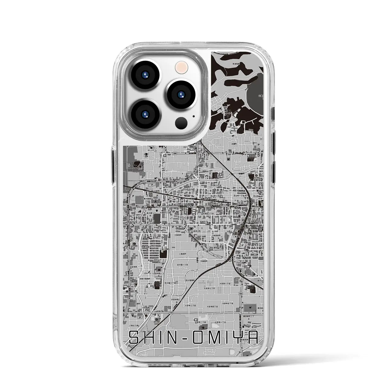 【新大宮(奈良県)】地図柄iPhoneケース(MagSafeタイプ)