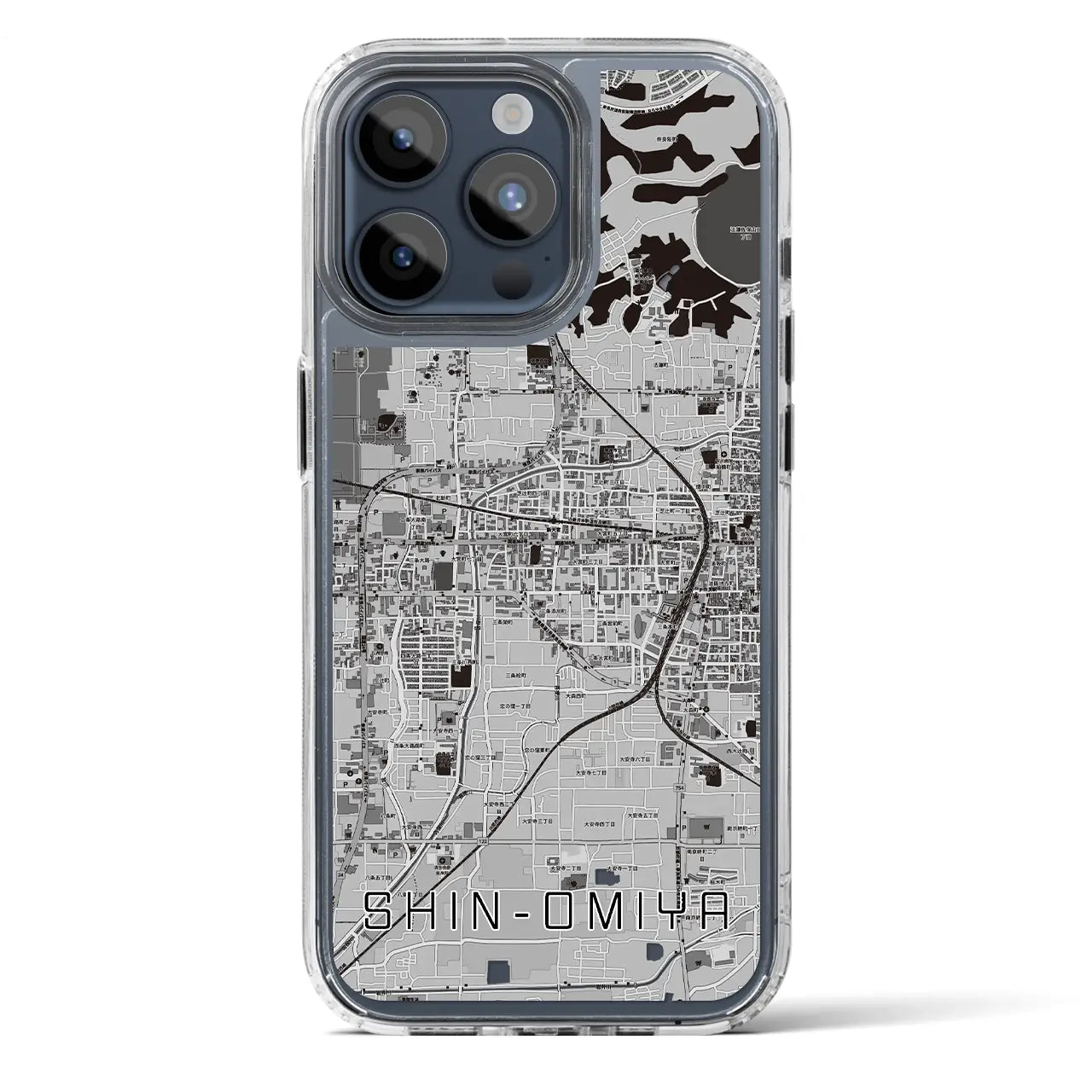 【新大宮(奈良県)】地図柄iPhoneケース(MagSafeタイプ)