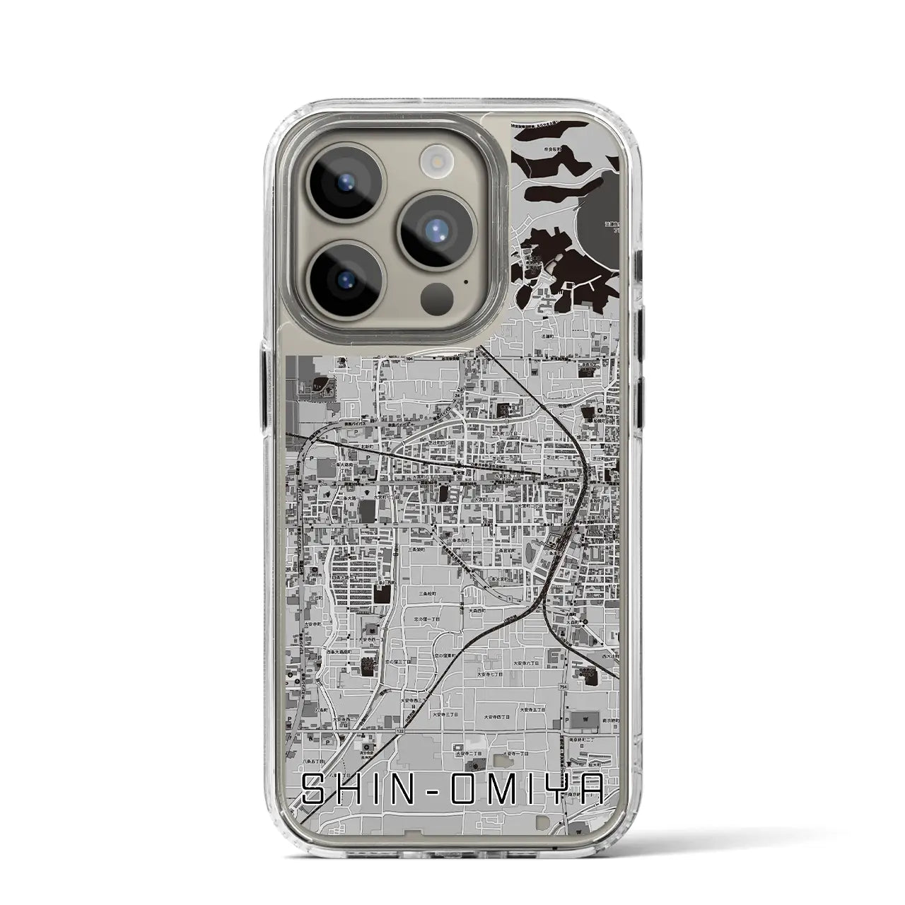 【新大宮(奈良県)】地図柄iPhoneケース(MagSafeタイプ)