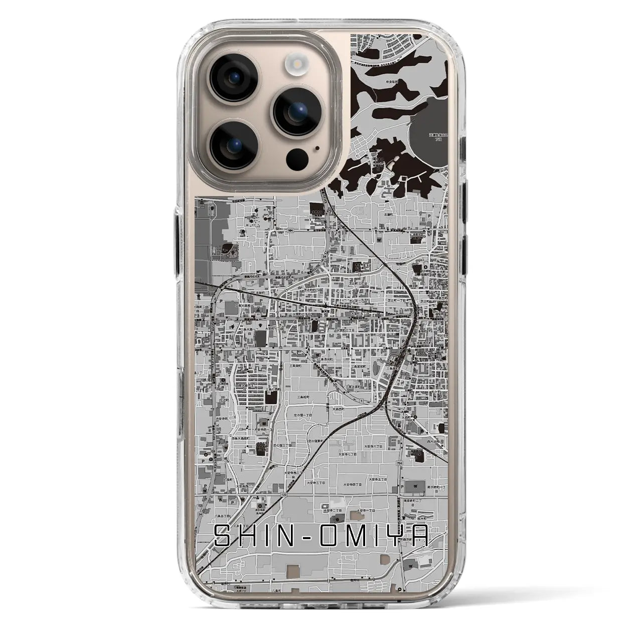 【新大宮(奈良県)】地図柄iPhoneケース(MagSafeタイプ)