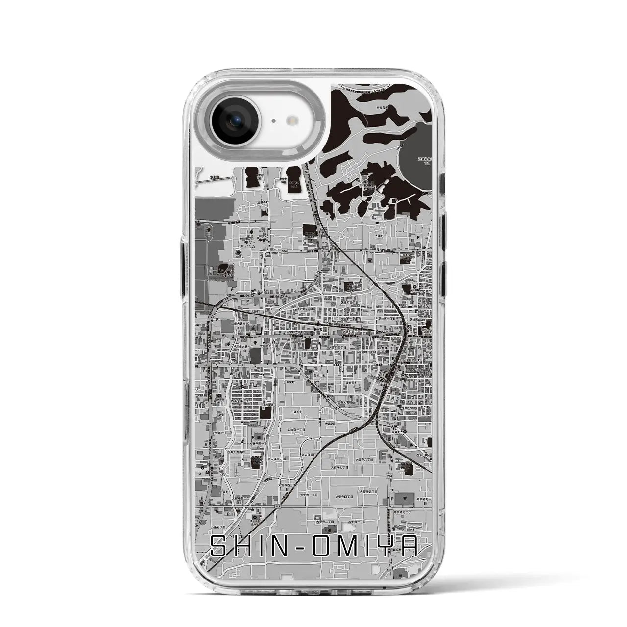 【新大宮(奈良県)】地図柄iPhoneケース(MagSafeタイプ)