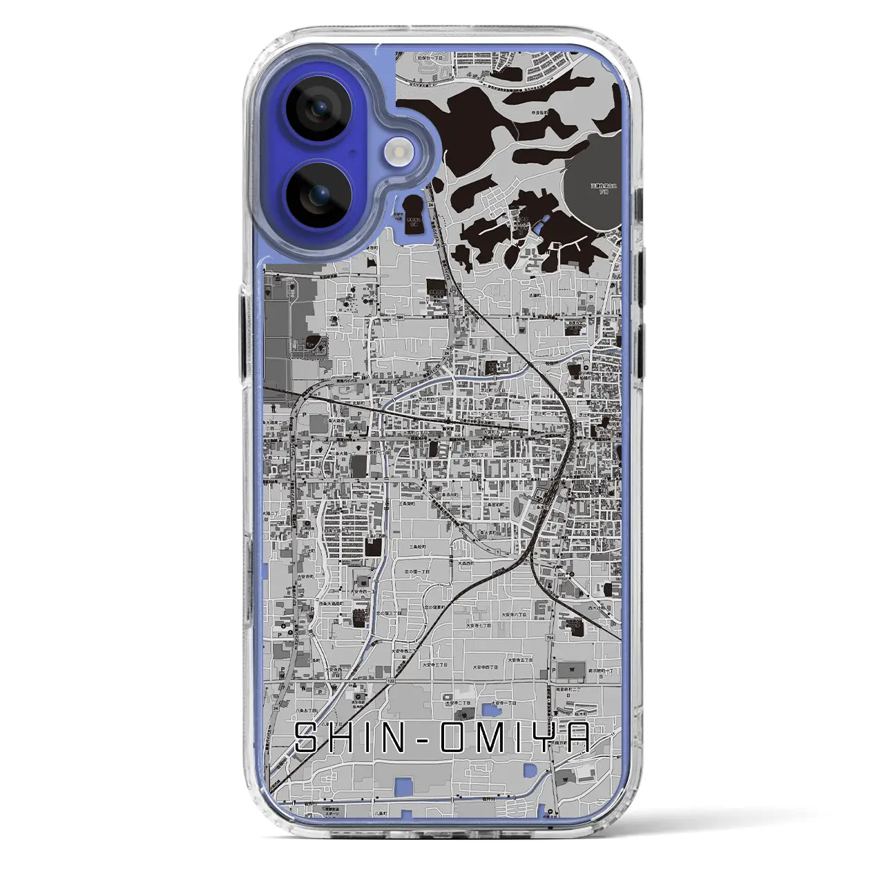 【新大宮(奈良県)】地図柄iPhoneケース(MagSafeタイプ)