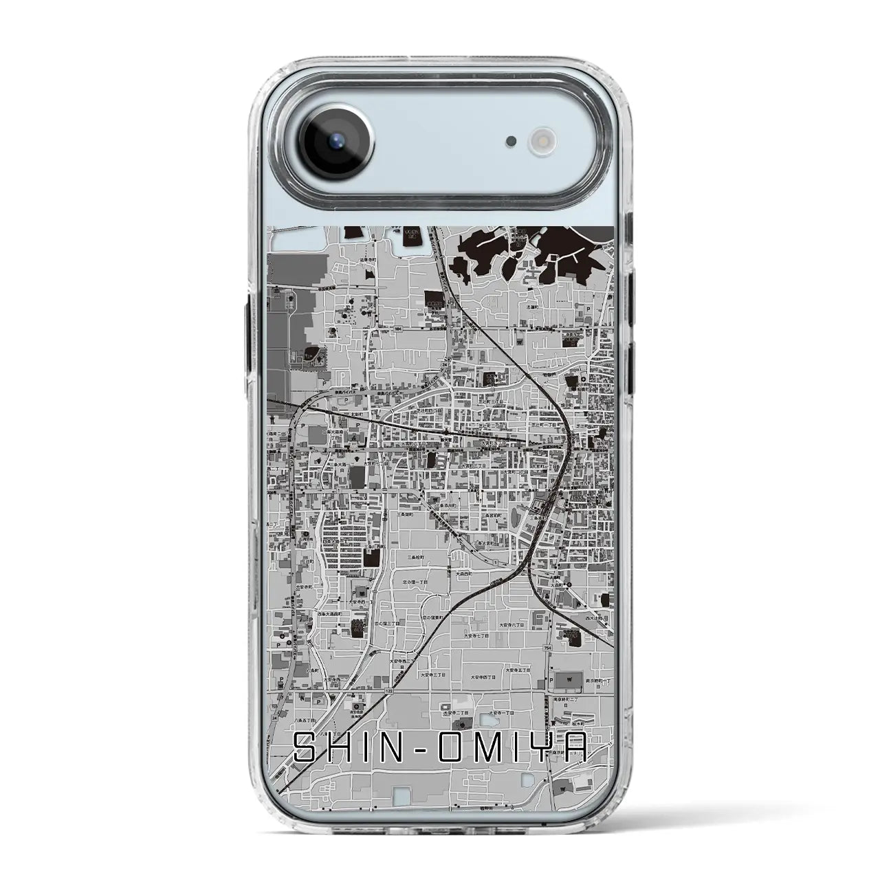 【新大宮(奈良県)】地図柄iPhoneケース(MagSafeタイプ)