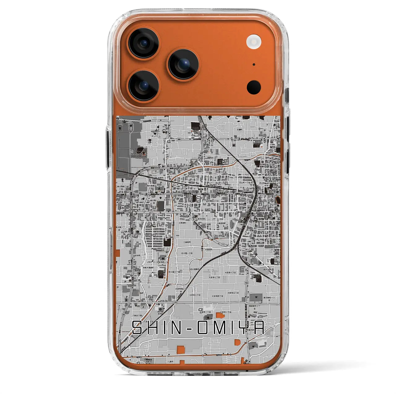 【新大宮(奈良県)】地図柄iPhoneケース(MagSafeタイプ)