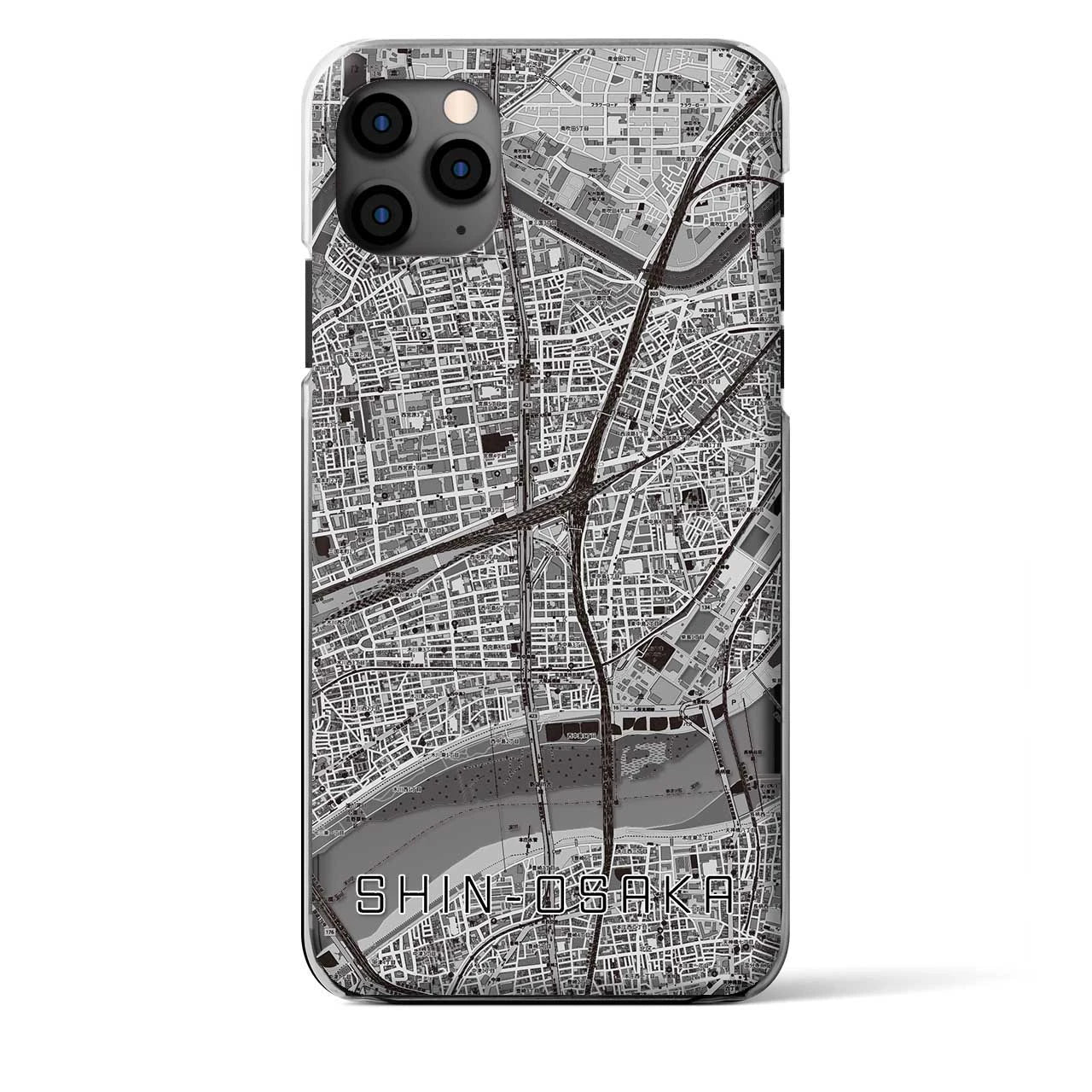 【新大阪(大阪府)】地図柄iPhoneケース(クリアタイプ)