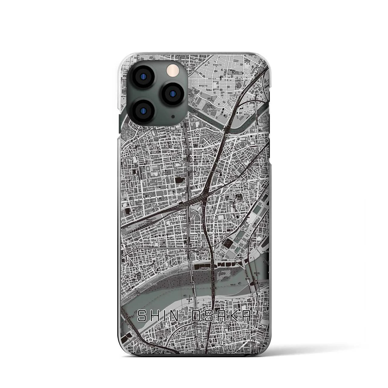 【新大阪(大阪府)】地図柄iPhoneケース(クリアタイプ)