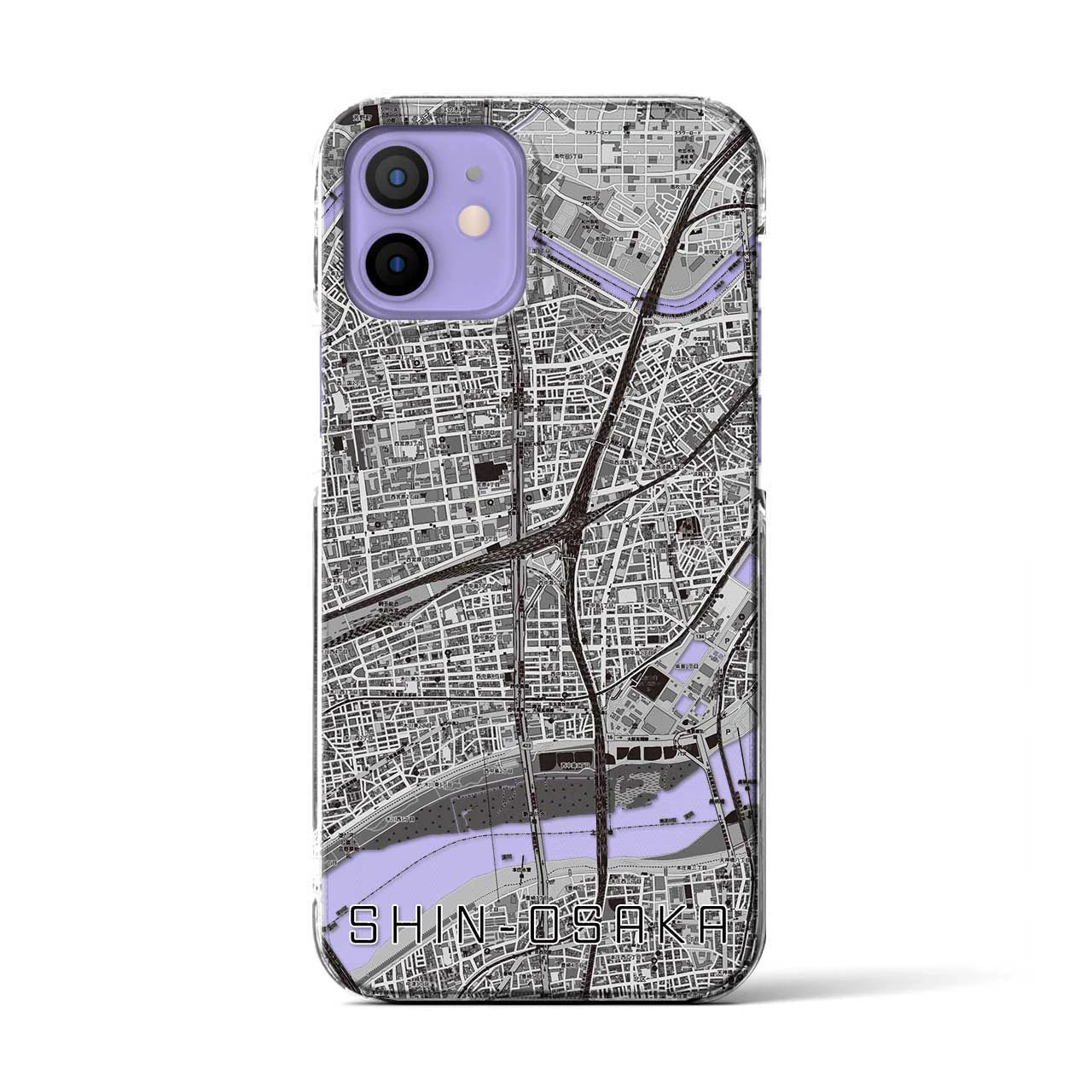 【新大阪(大阪府)】地図柄iPhoneケース(クリアタイプ)