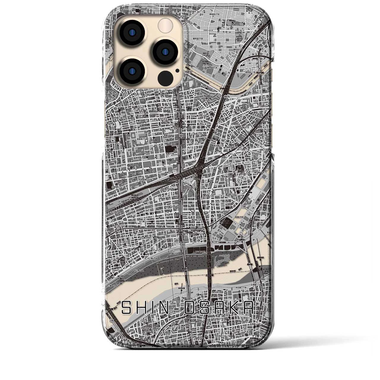 【新大阪(大阪府)】地図柄iPhoneケース(クリアタイプ)