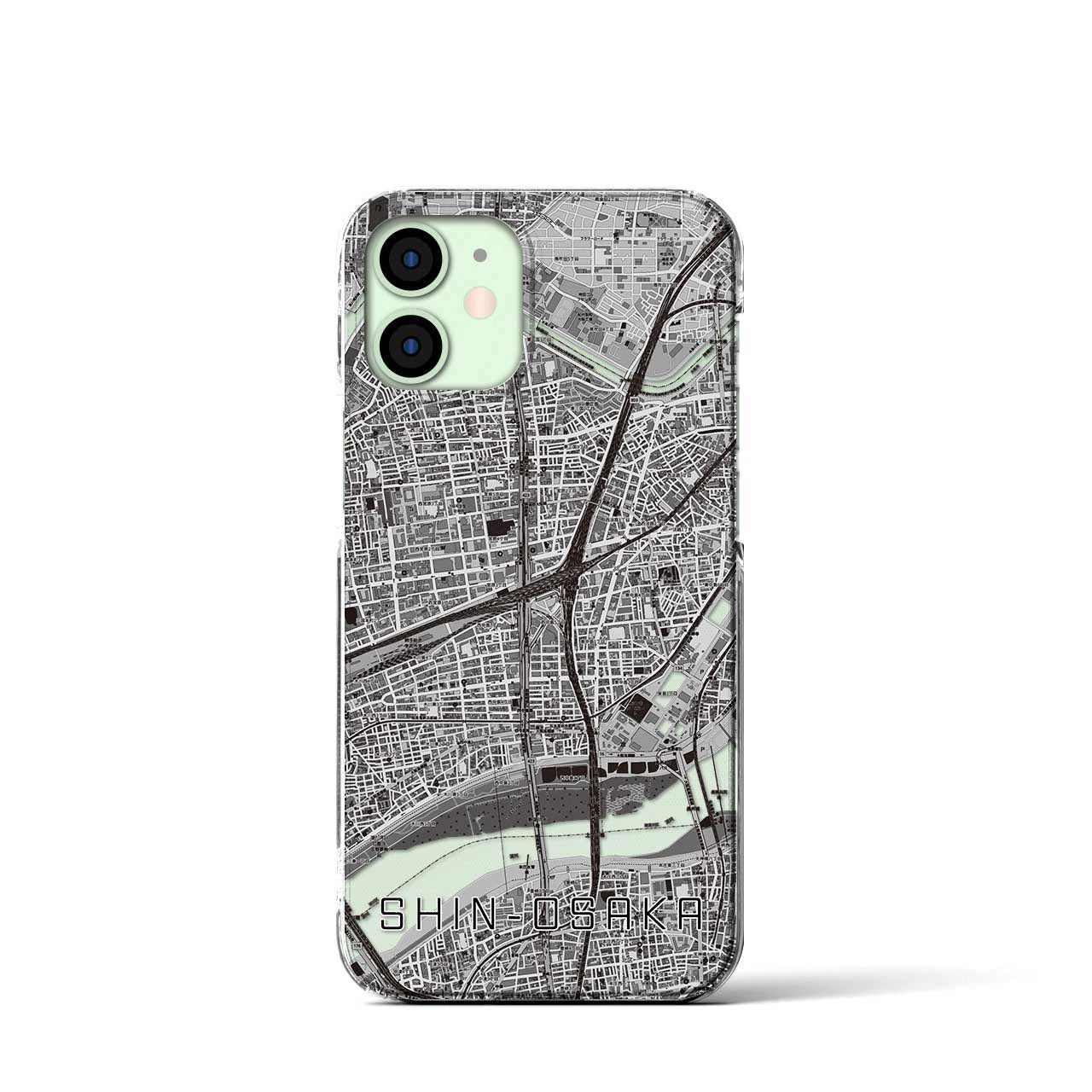 【新大阪(大阪府)】地図柄iPhoneケース(クリアタイプ)