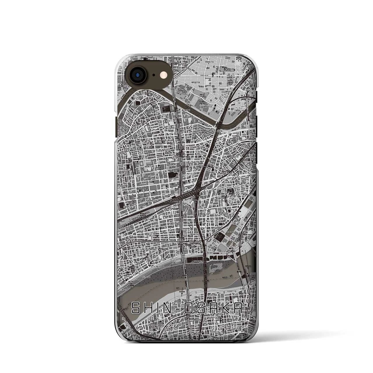 【新大阪(大阪府)】地図柄iPhoneケース(クリアタイプ)