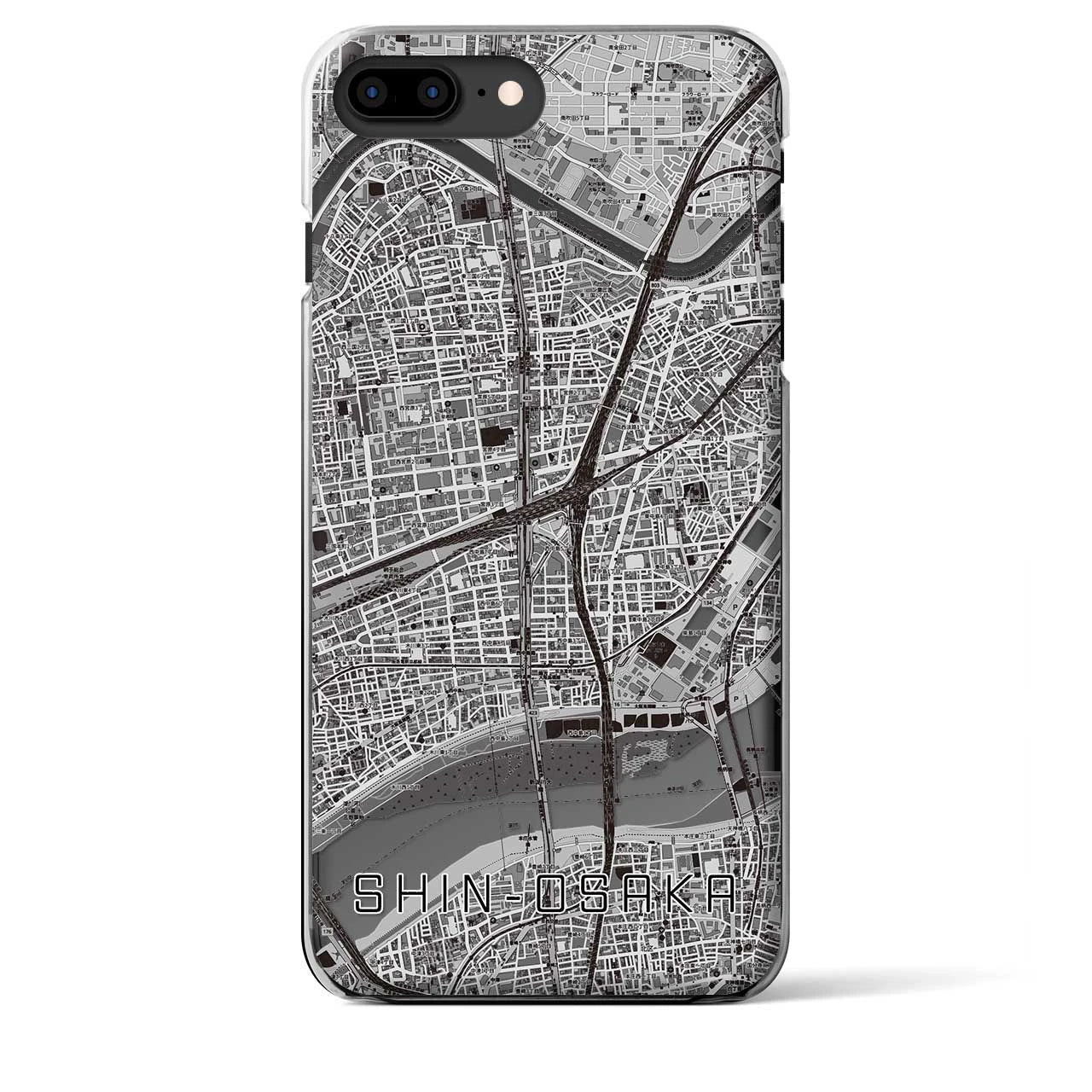 【新大阪(大阪府)】地図柄iPhoneケース(クリアタイプ)