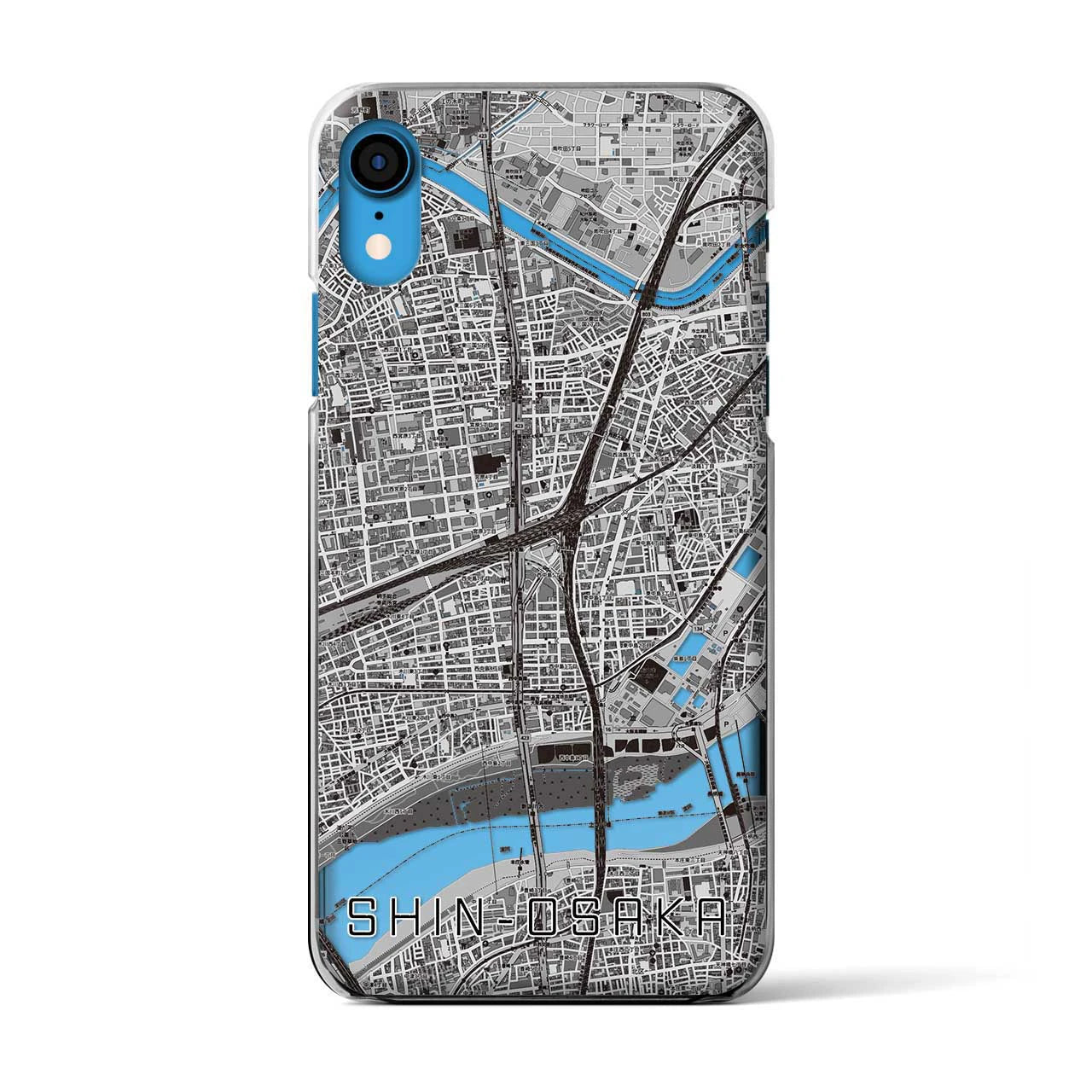 【新大阪(大阪府)】地図柄iPhoneケース(クリアタイプ)