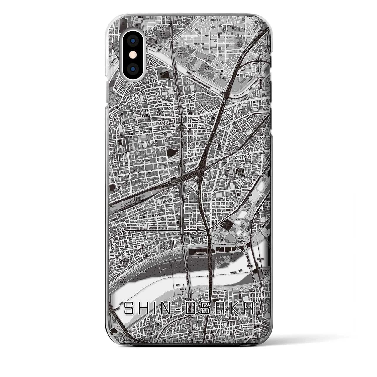 【新大阪(大阪府)】地図柄iPhoneケース(クリアタイプ)