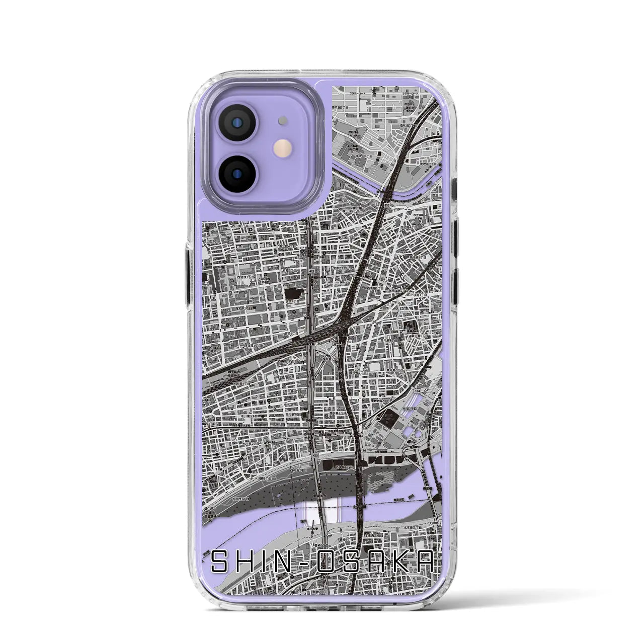 【新大阪(大阪府)】地図柄iPhoneケース(MagSafeタイプ)