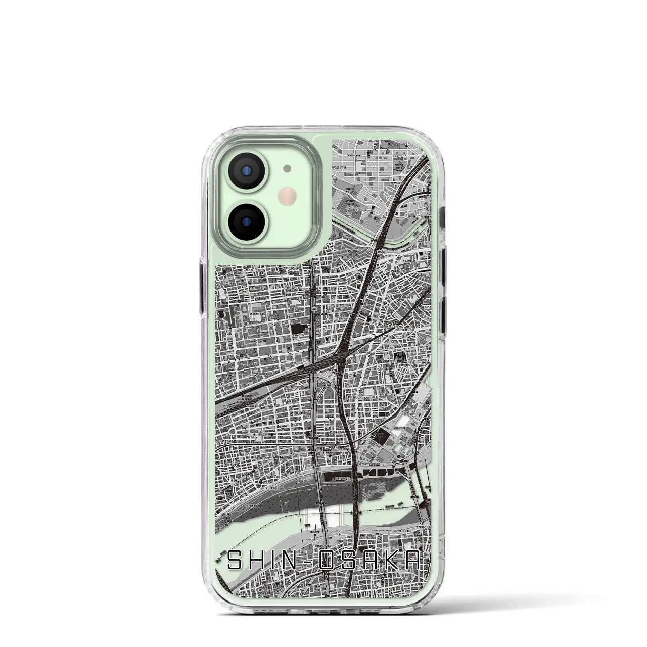 【新大阪(大阪府)】地図柄iPhoneケース(MagSafeタイプ)