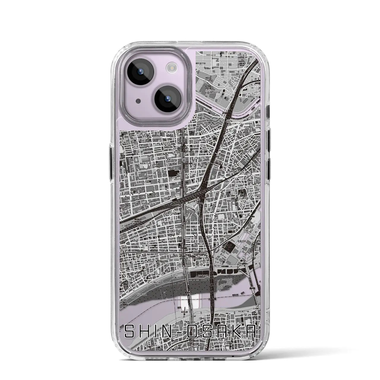 【新大阪(大阪府)】地図柄iPhoneケース(MagSafeタイプ)