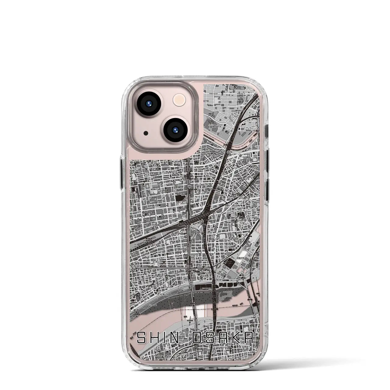 【新大阪(大阪府)】地図柄iPhoneケース(MagSafeタイプ)