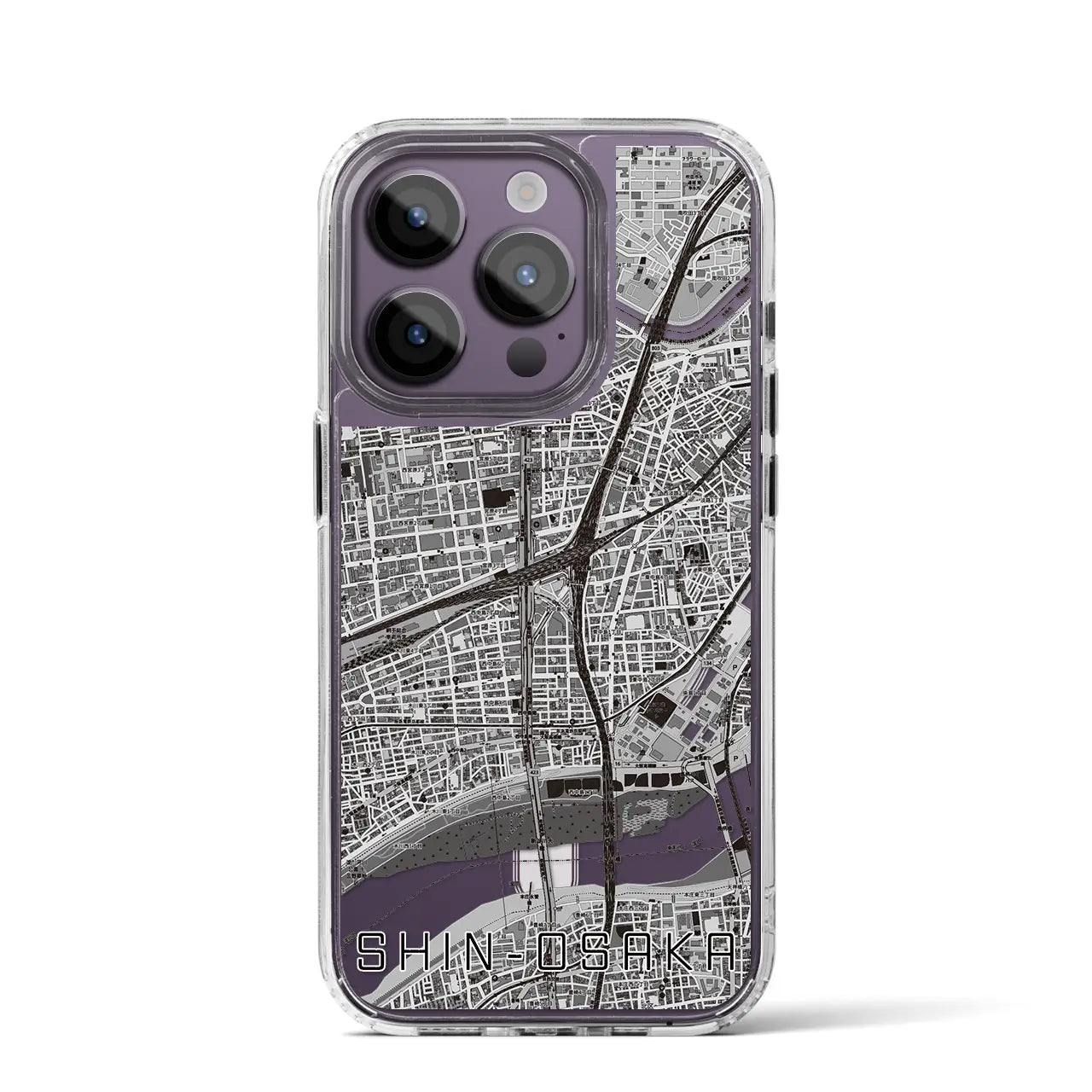 【新大阪(大阪府)】地図柄iPhoneケース(MagSafeタイプ)