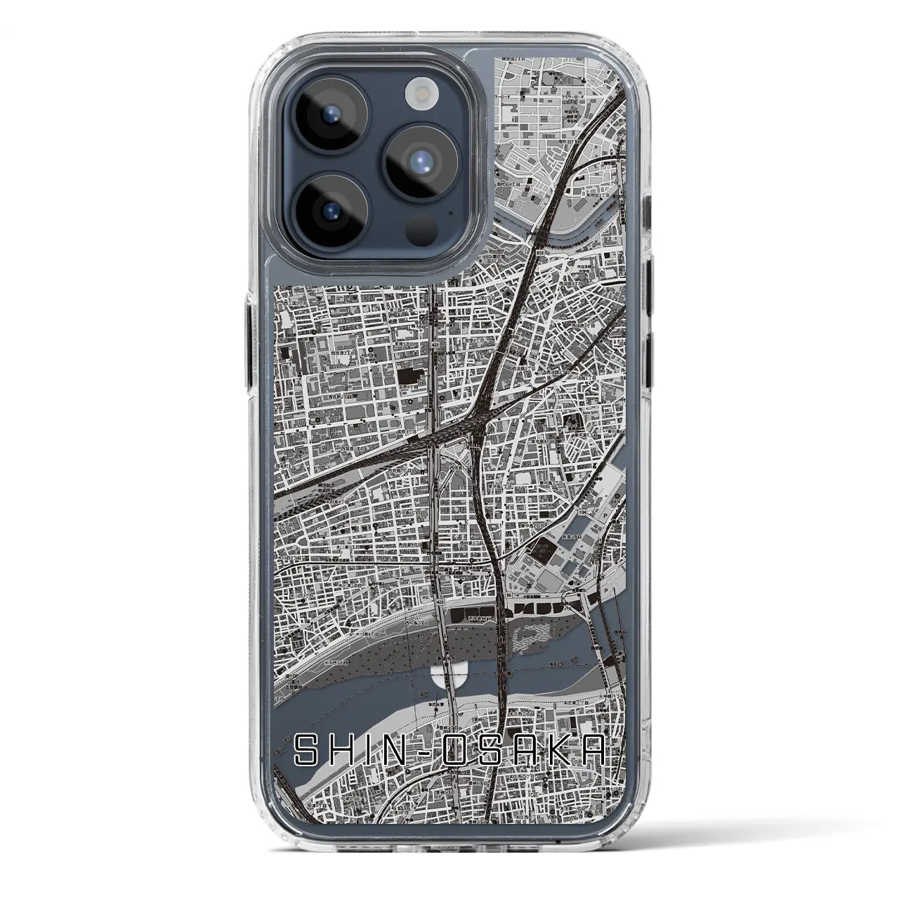 【新大阪(大阪府)】地図柄iPhoneケース(MagSafeタイプ)