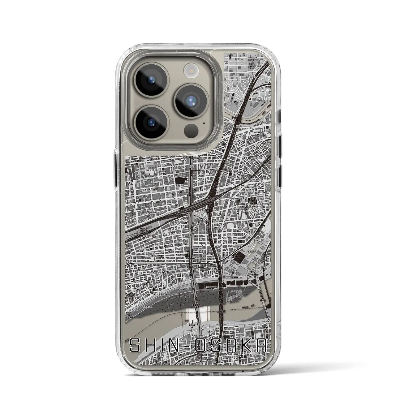【新大阪(大阪府)】地図柄iPhoneケース(MagSafeタイプ)