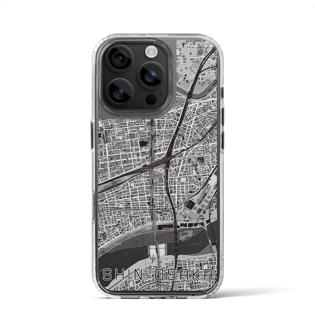 【新大阪(大阪府)】地図柄iPhoneケース(MagSafeタイプ)