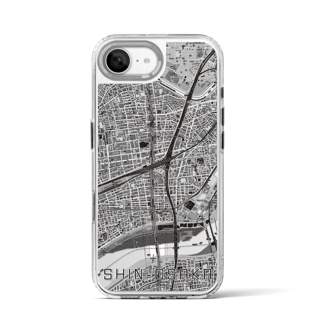 【新大阪(大阪府)】地図柄iPhoneケース(MagSafeタイプ)