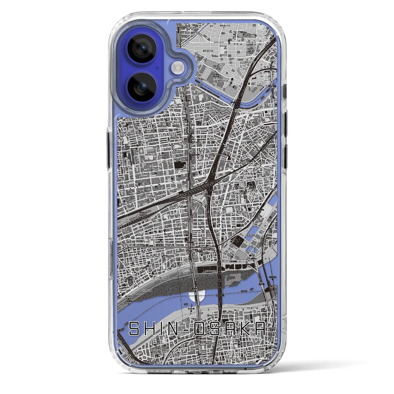 【新大阪(大阪府)】地図柄iPhoneケース(MagSafeタイプ)