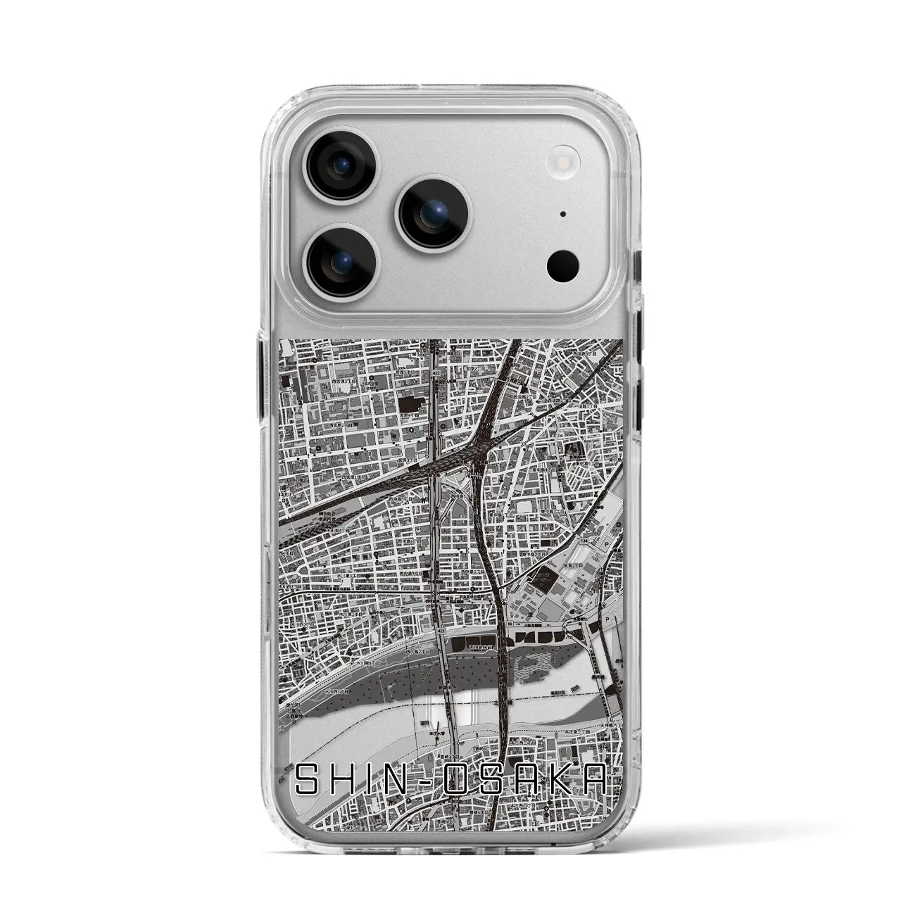 【新大阪(大阪府)】地図柄iPhoneケース(MagSafeタイプ)