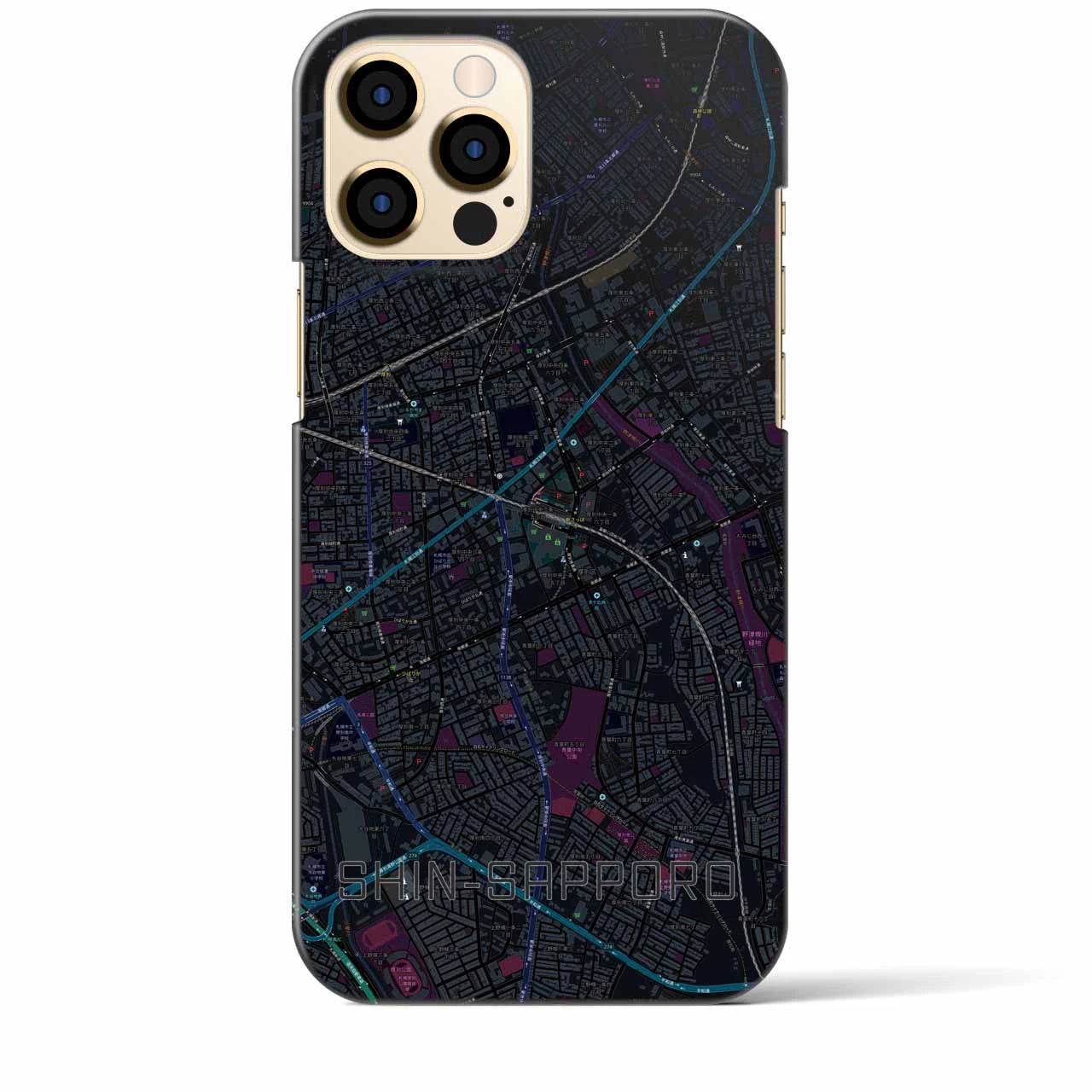 【新札幌(北海道)】地図柄iPhoneケース(バックカバータイプ)