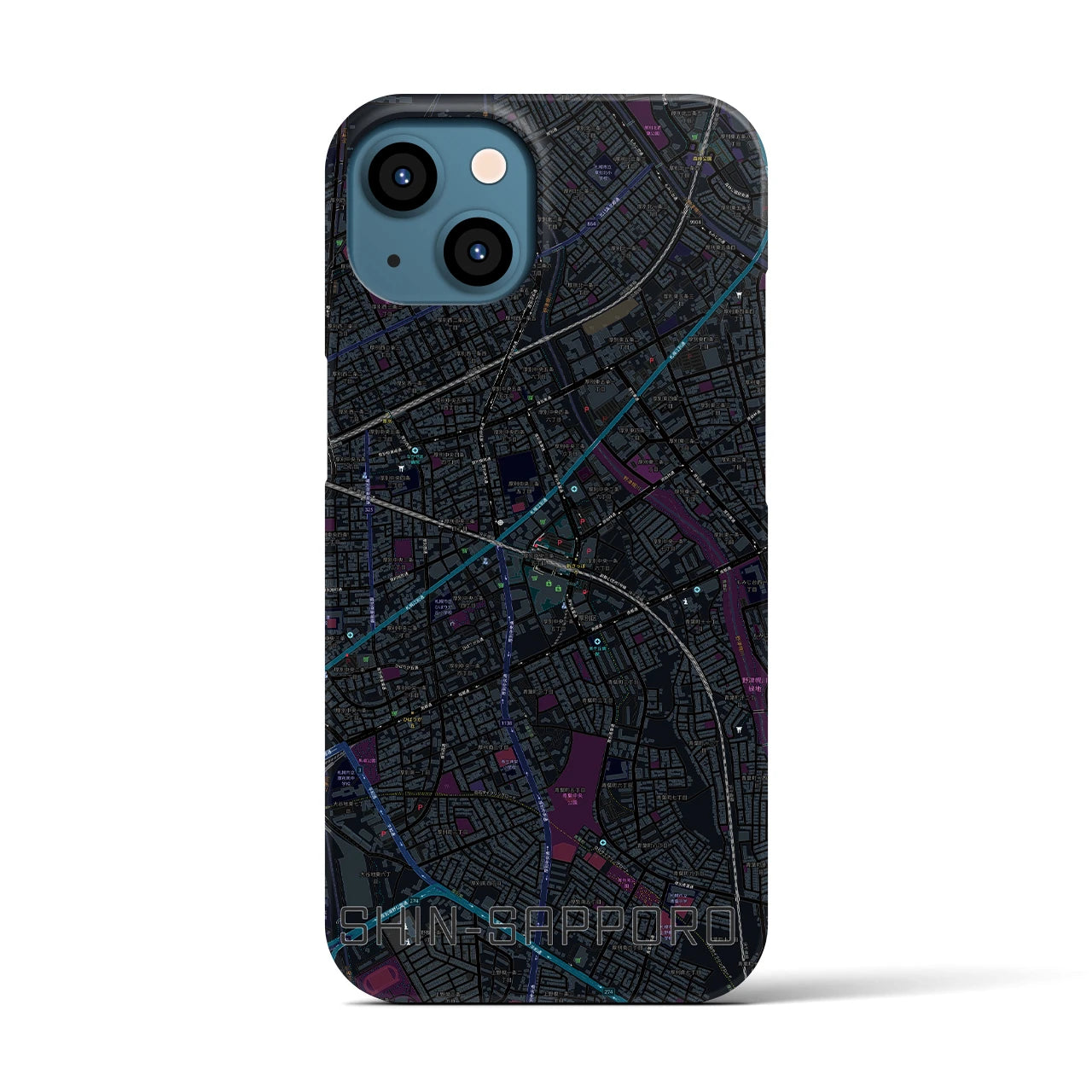 【新札幌(北海道)】地図柄iPhoneケース(バックカバータイプ)