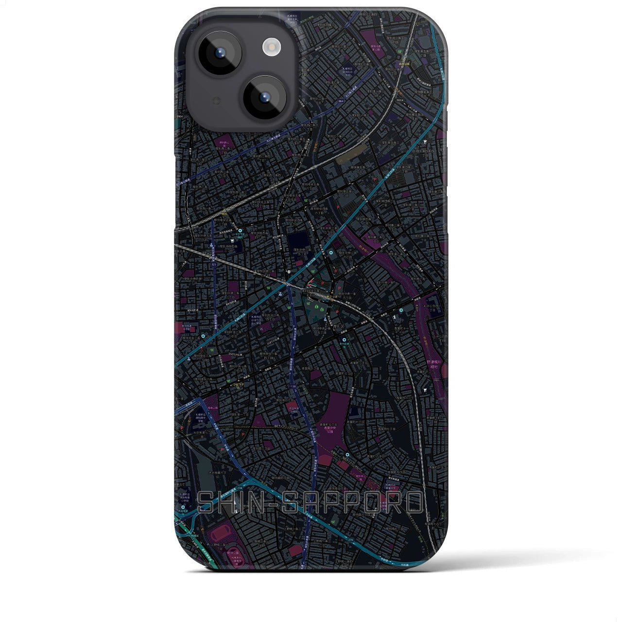 【新札幌(北海道)】地図柄iPhoneケース(バックカバータイプ)