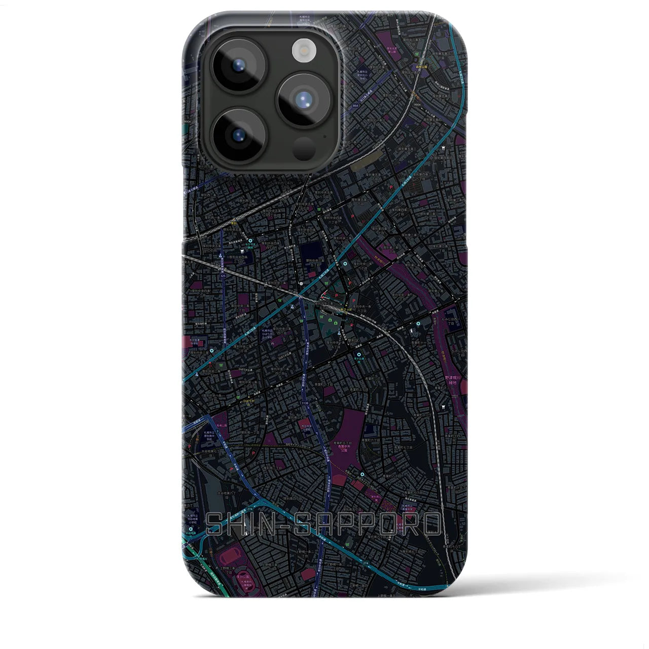 【新札幌(北海道)】地図柄iPhoneケース(バックカバータイプ)